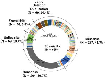 Effects of Different Types of Pathogenic Variants on Phenotypes of Familial Hypercholesterolemia